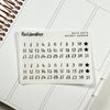 FOILED- Date Dot Stickers on Clear Paper - 2.0 Collection