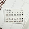 FOILED- Date Dot Stickers on Clear Paper - 2.0 Collection