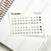 FOILED- Date Dot Stickers on Clear Paper - 2.0 Collection