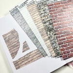 Washi Paper Tearable Stickers - Brick Collection