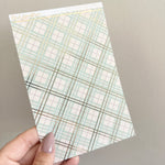 Washi Paper Stickers - Tearable Washi Page - Soft Autumn Plaid Collection