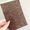 Washi Paper Stickers - Tearable Washi Page - Vintage Script - Fall Colors