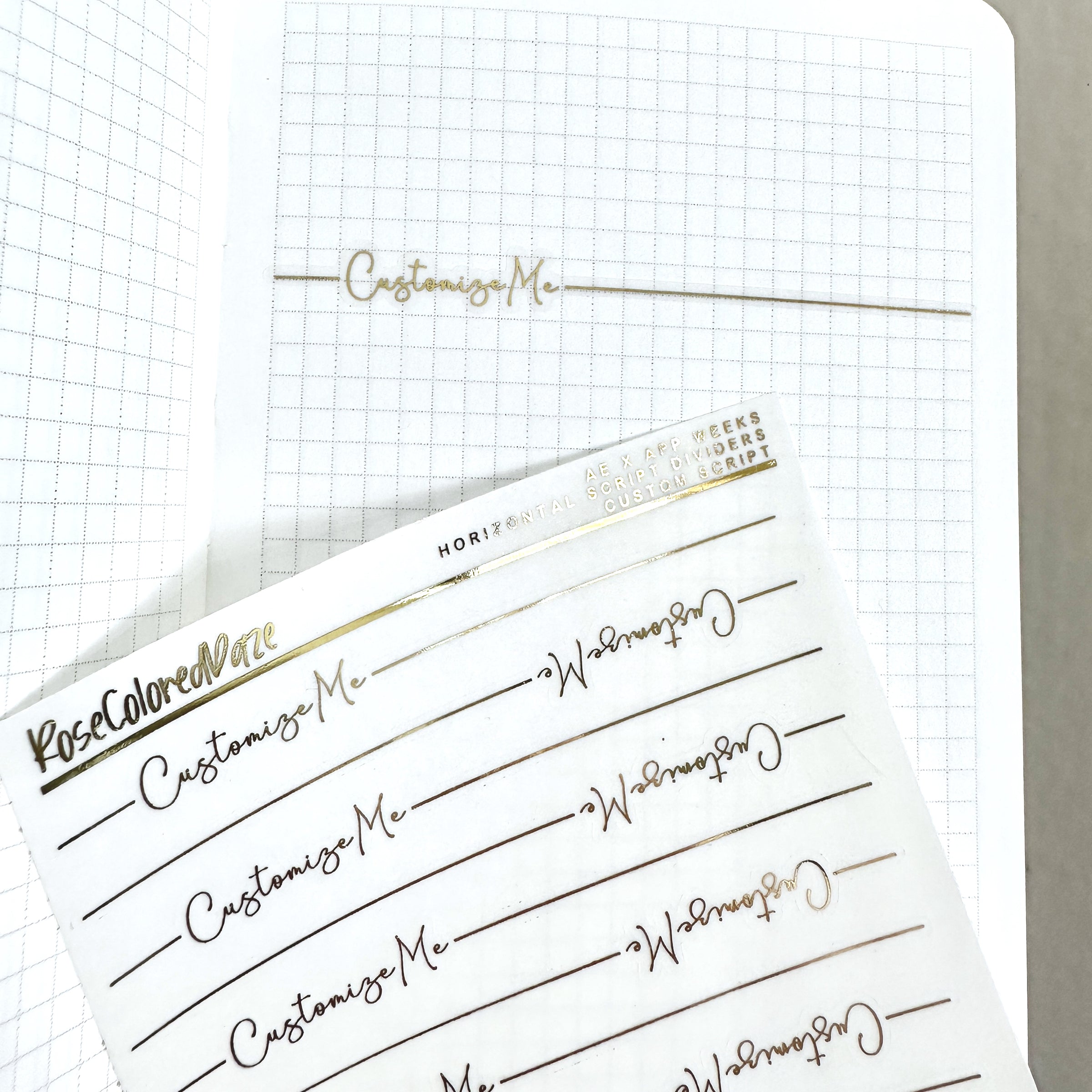 CUSTOM Script Divider - Sized for AExAPP Weeks and Hobonichi Weeks ...