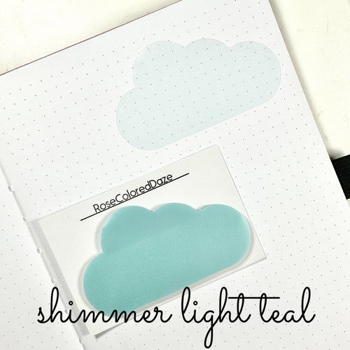 Transparent Sticky Notes - Shimmer Clouds Collection