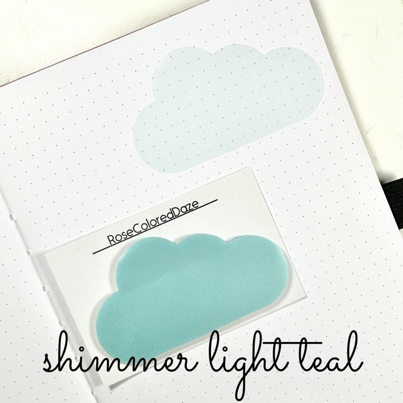 Transparent Sticky Notes - Shimmer Clouds Collection