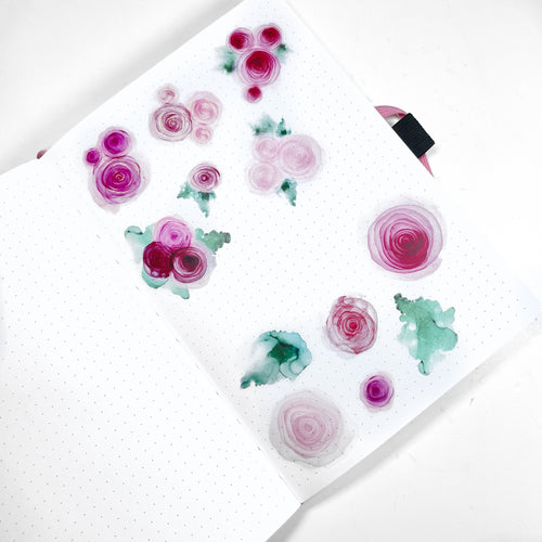 Multicolor Alcohol Ink Swatches - Roses