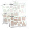 Large Abstract Shape Stickers - Transparent Matte