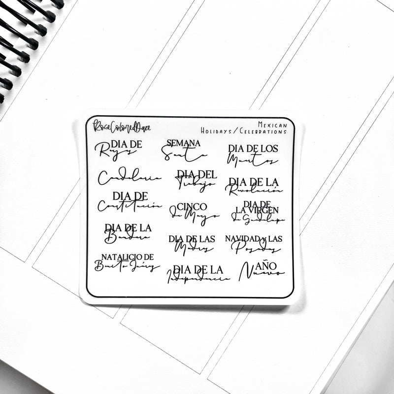 MINI Holiday Planner Stickers