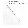 Monthly Divider Tab Stickers