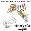 Perforated Overlay Tapes - Chunky Star Confetti