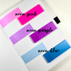 Transparent Sticky Notes - 1"x3" Neon Collection - Set of 3