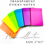 Transparent Sticky Notes - The Neon Collection - 2x3"