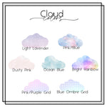 Large Cloud Stickers - Transparent Matte *New Colors 3/29*