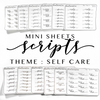 MINI Sheets- Self Care Scripts
