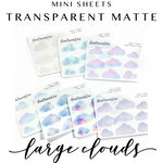 Large Cloud Stickers - Transparent Matte *New Colors 3/29*