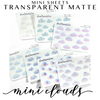 Mini Cloud Stickers - Transparent Matte *New Colors 3/29*