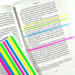 Transparent Sticky Notes - LONG Highlight Strips - Multi Colors