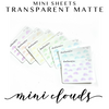 Mini Cloud Stickers - Transparent Matte *New Colors 4/12*