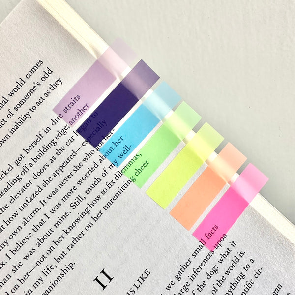 Translucent Page Flags - Neons – Rose Colored Daze