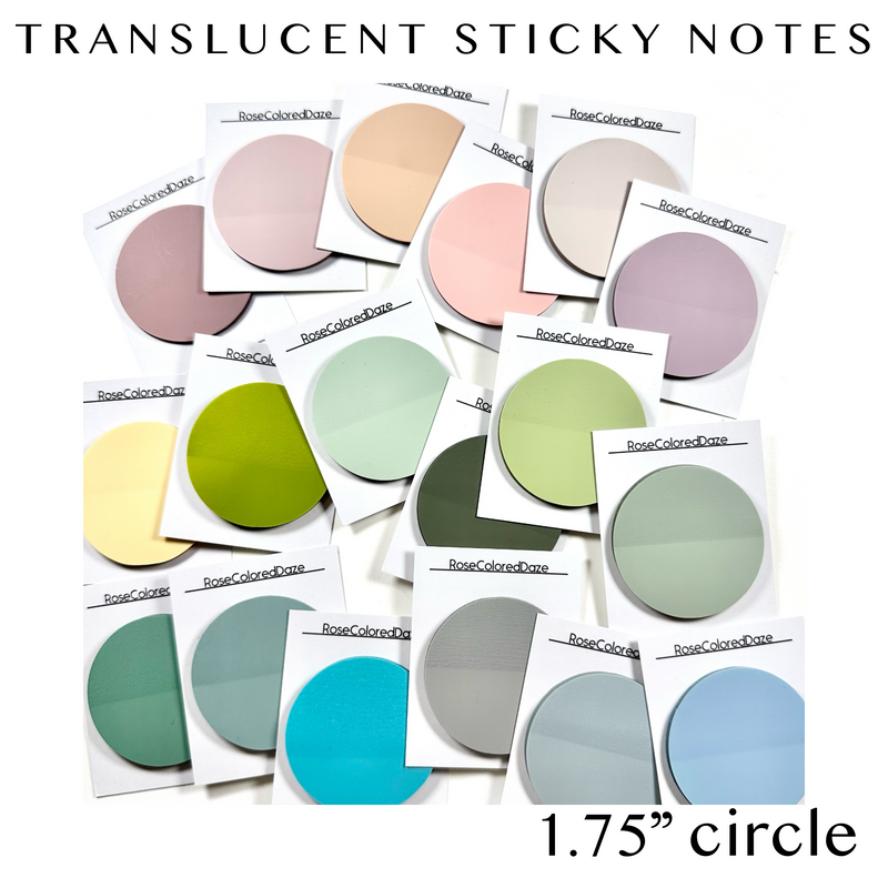 Translucent Sticker Notes Translucent Sticky Notes - 1.75