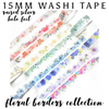 Raised Foil Washi Tape - Floral Borders Collection