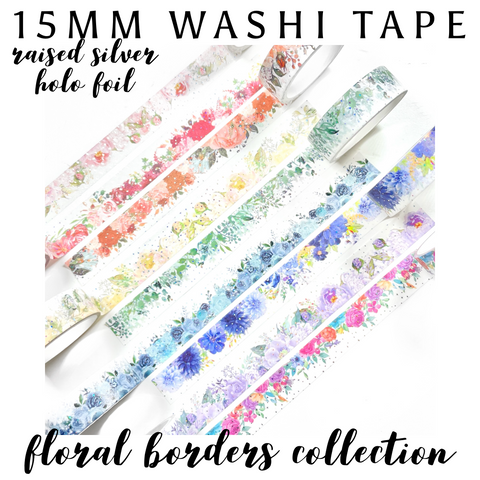 Late Summer - Foiled Washi Tape - Tropical Flowers – Linouspots