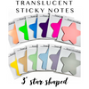 Transparent Sticky Notes - 3" Star Shaped