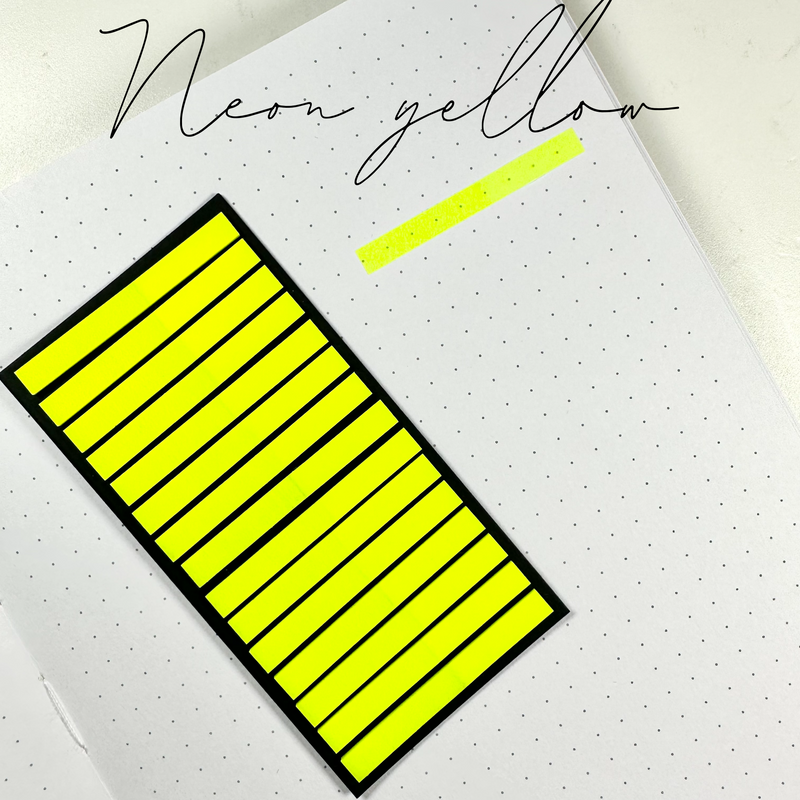 Transparent Sticky Notes - Short Highlight Strips - Single Neon Colors
