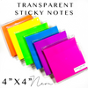Transparent Sticky Notes - 4"x4" - The Neon Collection