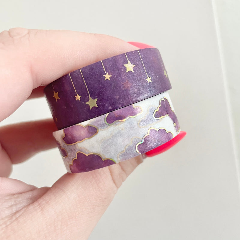 Raised Foil Washi Tape - Floating Clouds *New Colors 5/6*