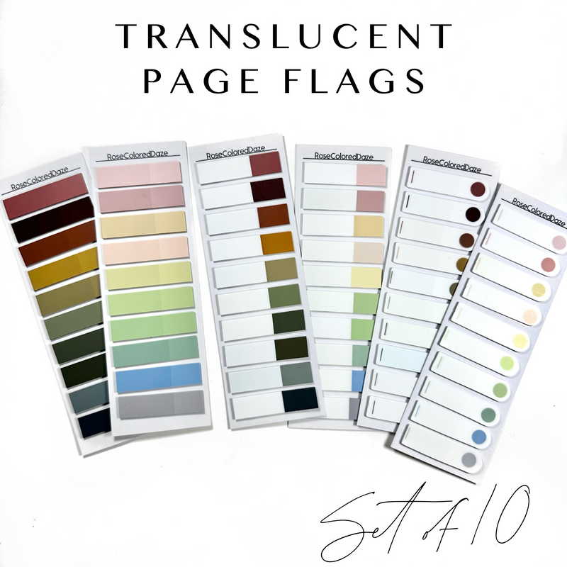 Translucent Page Flags - Set of 10