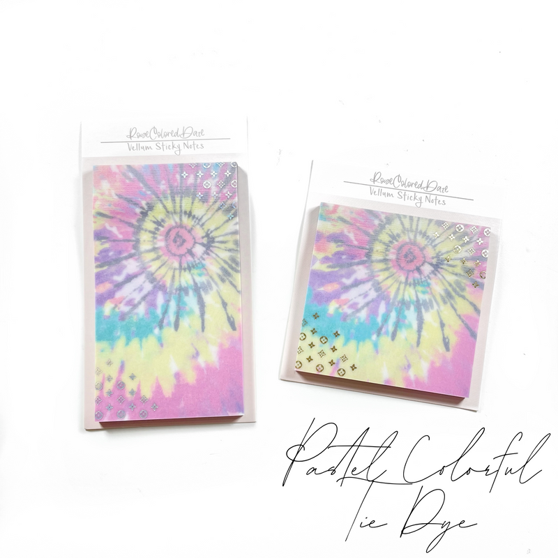 Vellum Sticky Notes- Tie Dye Luxe Collection