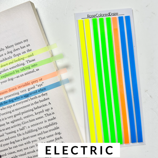 Highlighted Sticky Notes Translucent Sticky Notes - LONG Highlight Strips - MultiColors 2.0 ...