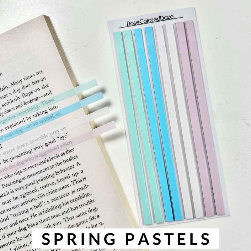 Translucent Sticky Notes - LONG Highlight Strips - MultiColors 2.0 ...