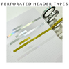 Perforated Header Overlay Tape- Full Foil Design