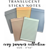 Translucent Sticky Notes - 4"x6" Lined - Cozy Summer Collection