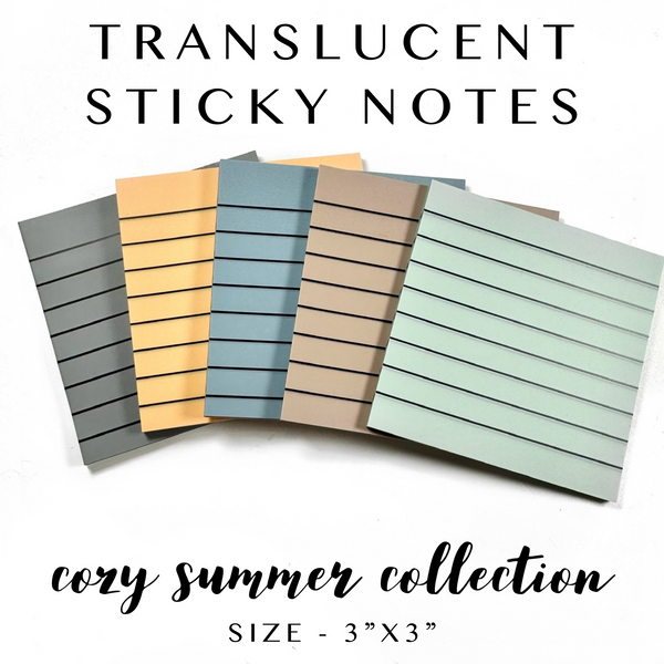 Translucent Sticky Notes - Lined 3x3