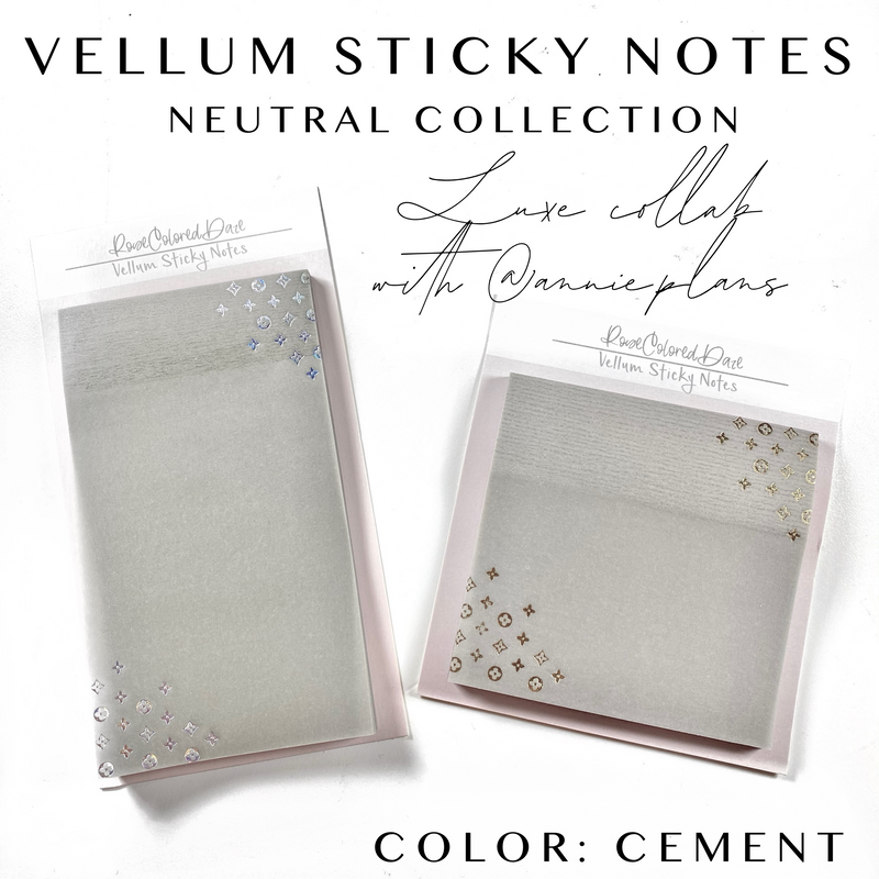 Collab with @annie.plans- Vellum Sticky Notes- LUXE CEMENT