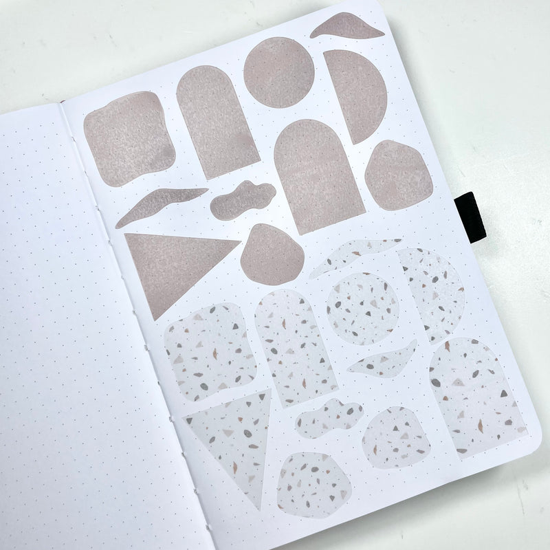 Large Abstract Shape Stickers - Transparent Matte