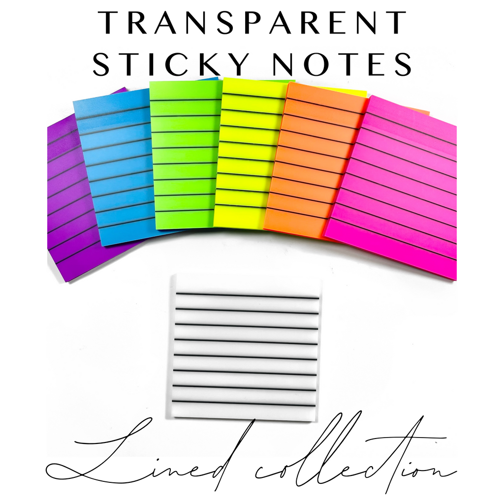 Translucent Sticky Notes - The Lined Collection – Rose Colored Daze