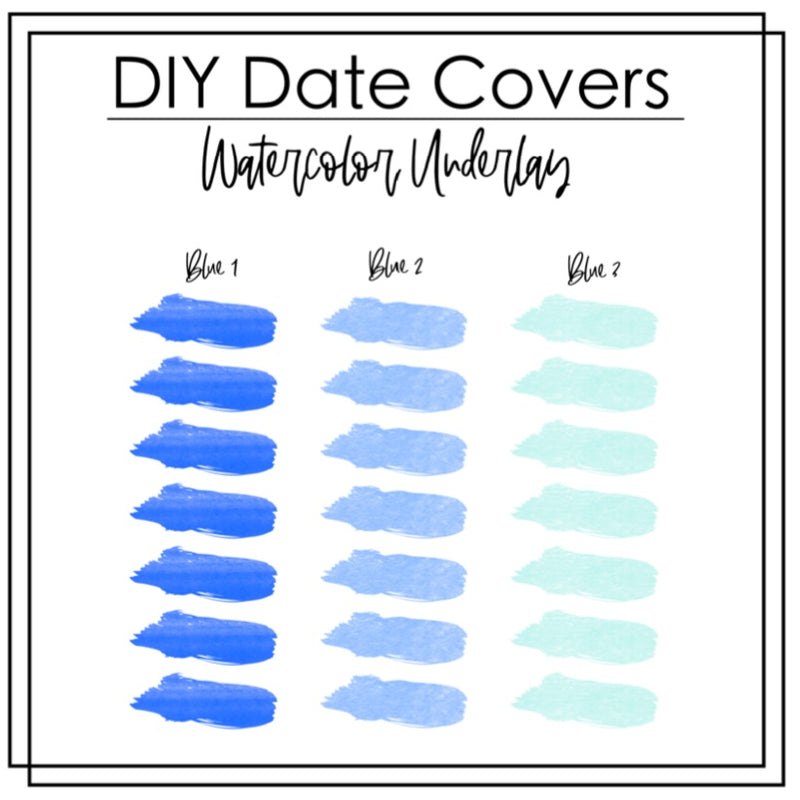 DIY Date Cover Underlays- Watercolor