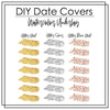 DIY Date Cover Underlays- Watercolor