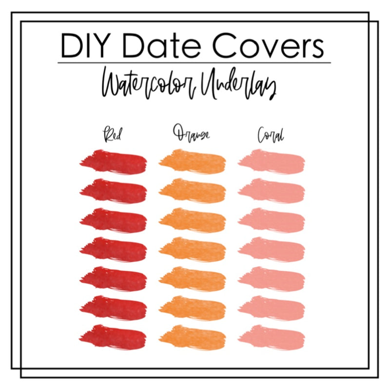 DIY Date Cover Underlays- Watercolor