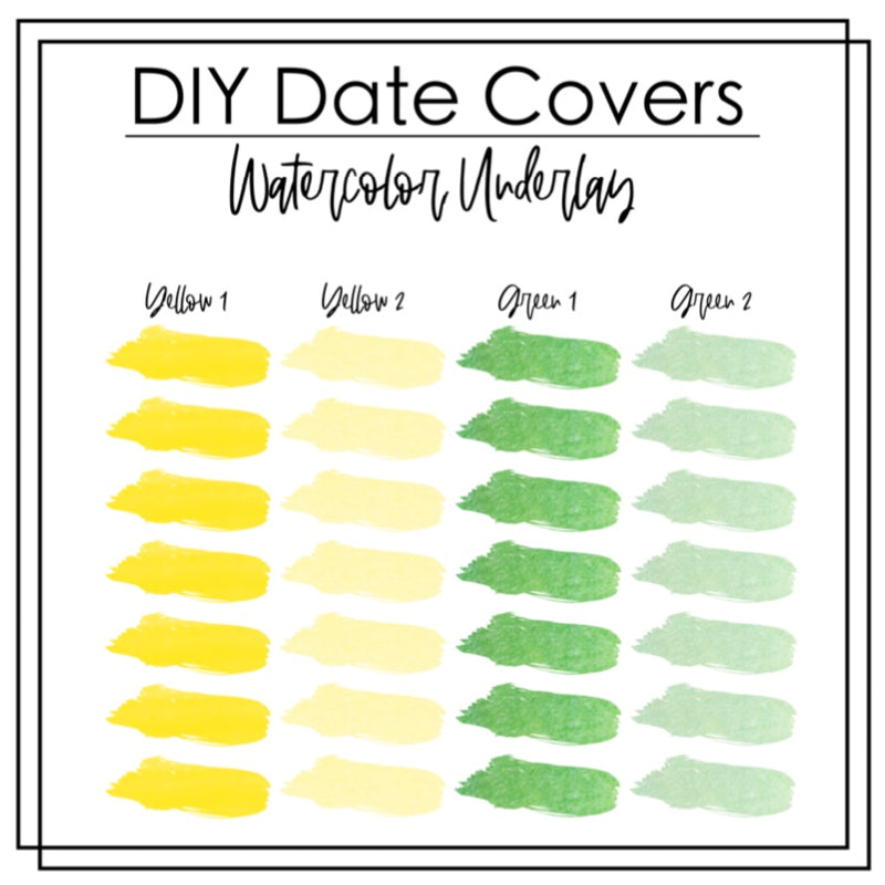 DIY Date Cover Underlays- Watercolor