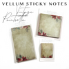 Vellum Sticky Notes- Vintage Pointsetta