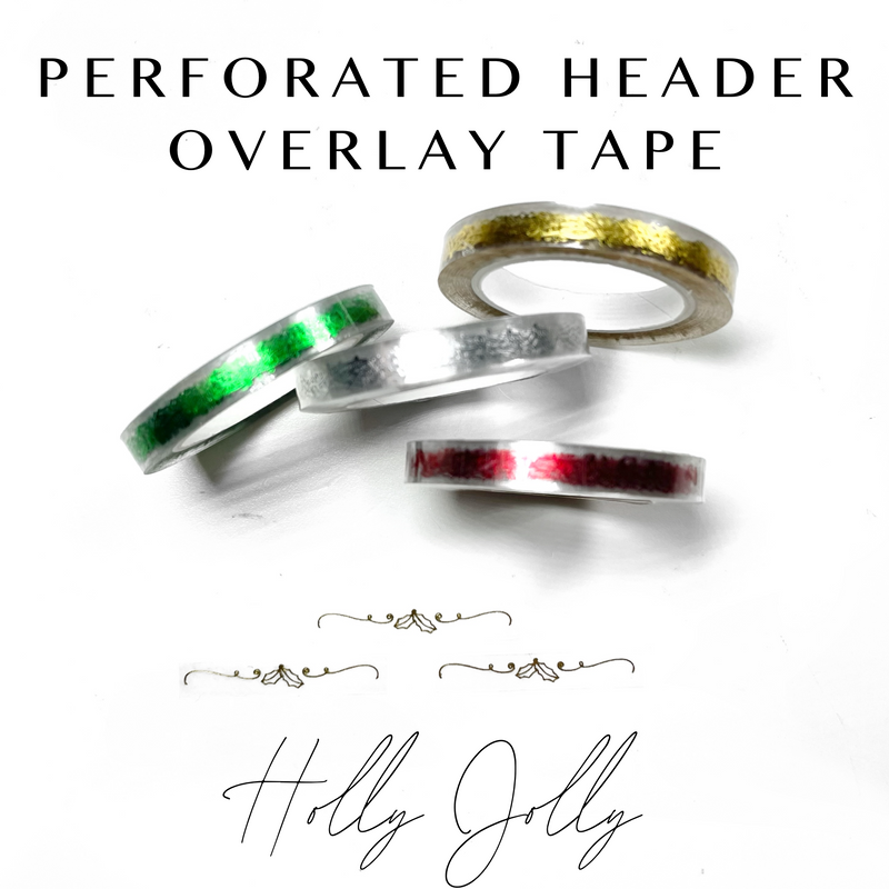 Header Overlay Tapes - Holly Jolly