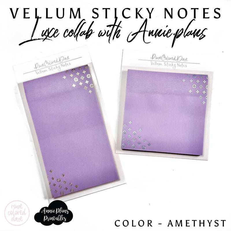 Collab with @annie.plans- Vellum Sticky Notes- LUXE AMETHYST